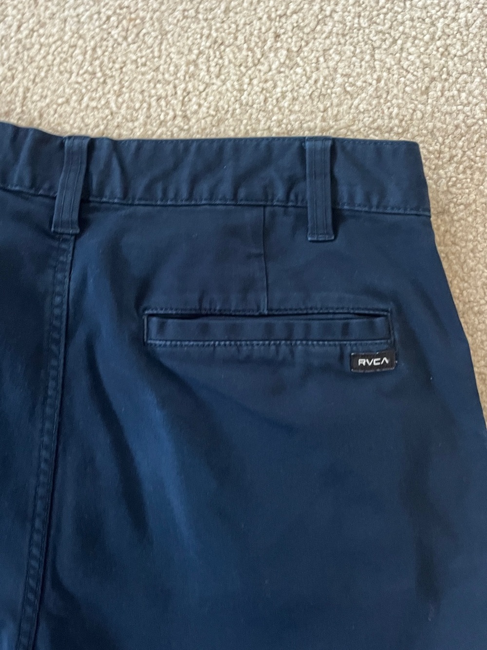 RVCA Dark Navy Casual Chino Shorts